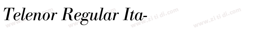 Telenor Regular Ita字体转换